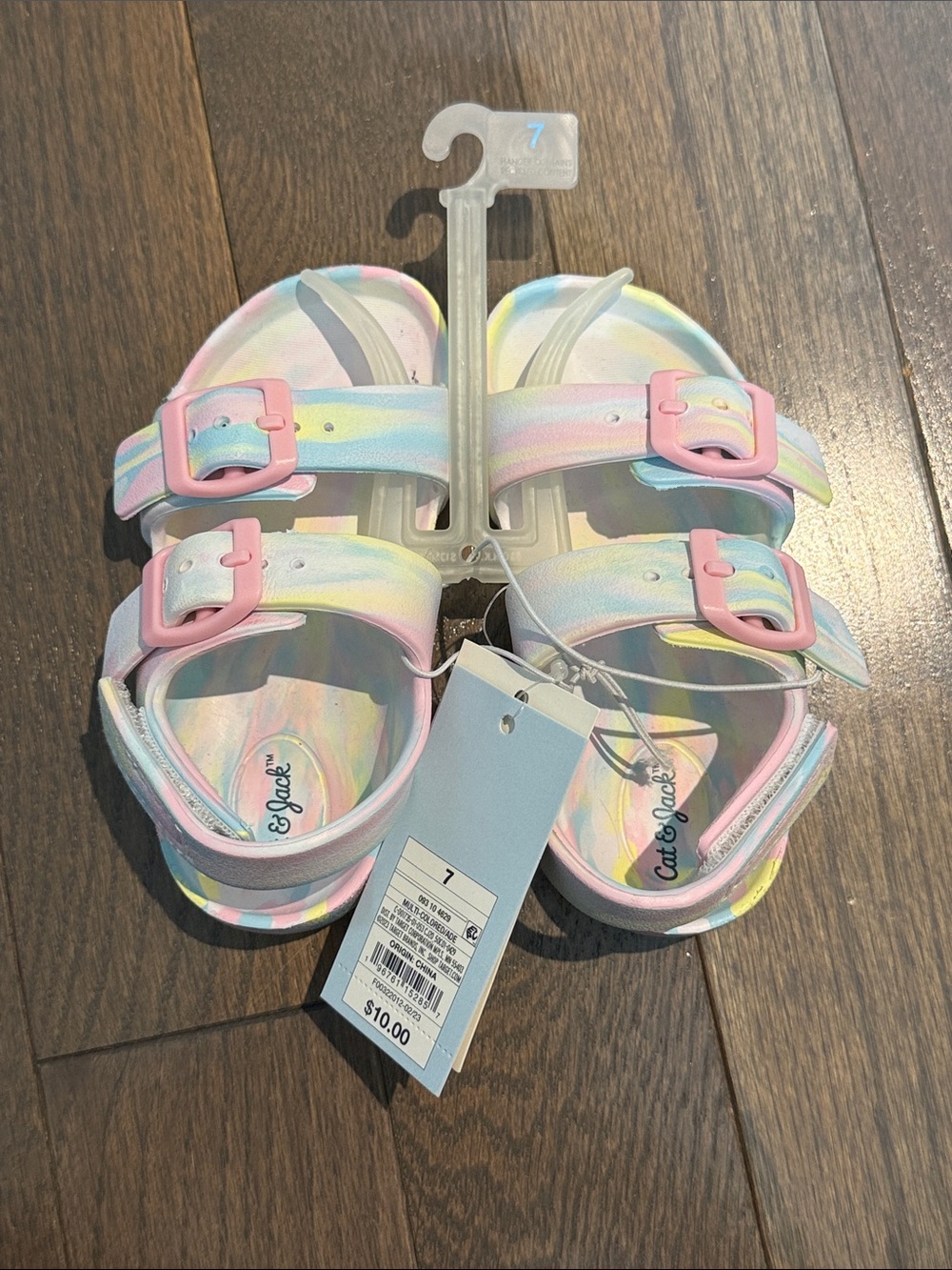 Cat & Jack pastel tie dye toddler shoes size 7